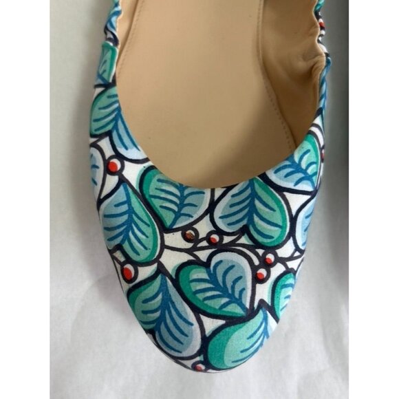 J.Crew Multicolor Print Leather Ballet Flats - Size 9.5 - Picture 2 of 4